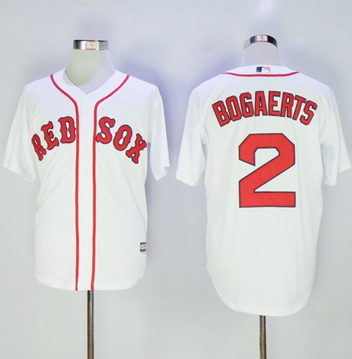 Red Sox #2 Xander Bogaerts White New Cool Base Stitched MLB Jersey